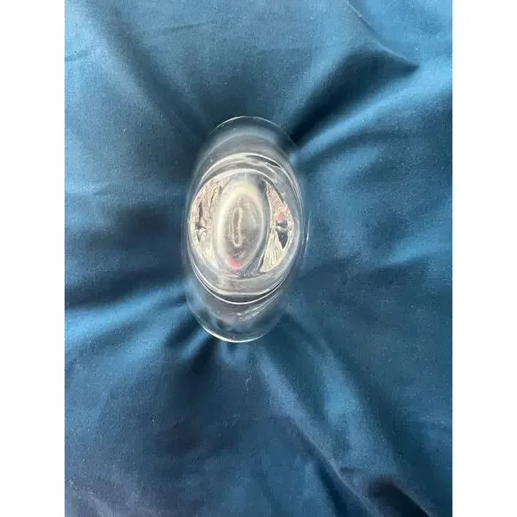 Simon Pearce Romance Vase, Hand Sculpted Heart Shape Clear Glass Form, Unsigned